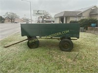 Primitive farm box wagon on good rubber tires