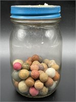 Jar of Clay Marbles - 5” Tall