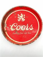 Vintage Metal Coors Beer Serving Tray 13”