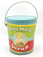 Dixie Maid Syrup Bucket (paper label) 8.5”
