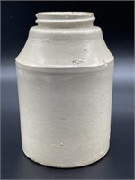 Quart Crock Jar 7” - no cracks - patented 1889