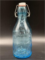 Thatchers Diary Blue Glass Bottle 10.5" -