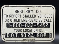 BNSF Railway Sign 16” x 11”