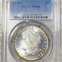 1878-S Morgan Silver Dollar PCGS - MS64