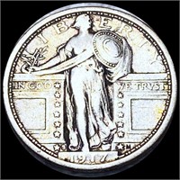 1917-S Type 1 Standing Quarter LIGHTLY CIRCULATED
