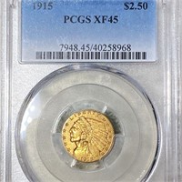 1915 $2.50 Gold Quarter Eagle PCGS - XF45