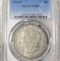 1904-S Morgan Silver Dollar PCGS - VF30