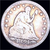 1854 Seated Liberty Quarter NICELY CIRCULATED
