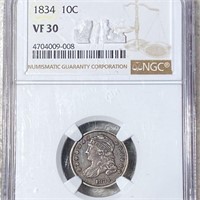 1834 Capped Bust Dime NGC - VF30