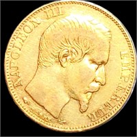 1856 French Gold 20 Francs CLOSELY UNCIRCULATED