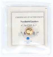 Coin Northern Leaders of the CIvil War .585 Gold