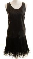 Vintage Flapper Style Black Sleeveless Dress