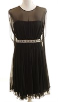 Vintage Black Go Go Style Sleeveless Dress