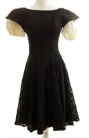 Vintage Candy Jones California Black Lace Dress