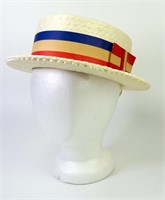 Vintage Styrofoam Boater Hat