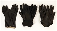 Vintage Ladies Black Leather Gloves (3)
