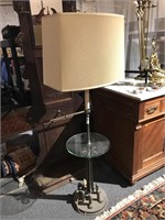 Metal and Glass Floor Lamp