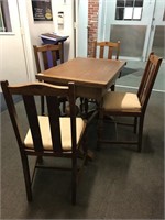 Oak Flip Top Table with 4 Chairs