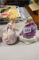 2 Porcelain Figurines 1 is Musical