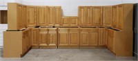 Mocha solid wood 16 piece Kitchen Cabinet Set