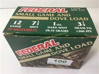 Federal small game 12 gauge 2 3/4", 10 shells