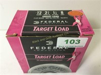 Federal 12 gauge target loads, 2 3/4", 25 shells