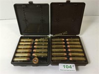 2 ammo wallets, 24 rnds Remington 44 mag