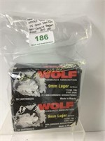 Wolf 9mm Luger 115 gr. Steel case qty 100