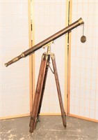 Copper & Brass telescope expanded tripod stand