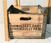 Old Wooden Dairy Milk Crate 60