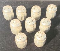 Set of 9 sterling silver individual shakers