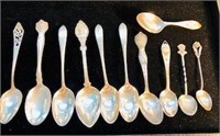 11  Antique Sterling Silver Spoons