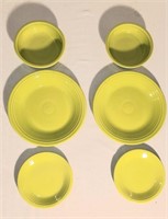 6 pieces  green Fiesta dishware Lot