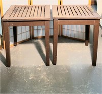 set of two chippy side tables Indoor or Outdoor