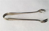Marked Sterling sugar cube tongs