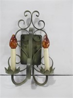 Green Metal Wall Sconce Electric