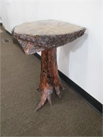 Lamp Table with Live Edge