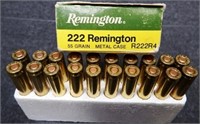 Remington (20) Rounds .222Rem. Ammunition
