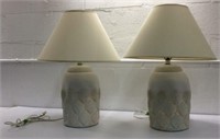 2 Matching Seashell Lamps R14E