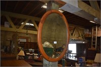 Oval Primitive Pine Mirror