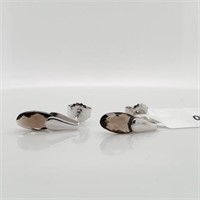 Sterling Silver Smoky Quartz Earrings SJC