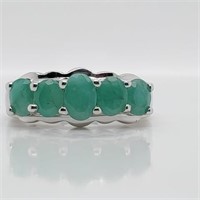 Sterling Silver Sakota Emerald Ring SJC
