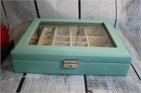 Turquoise Jewelry Box w/ Jewelry See Pictures
