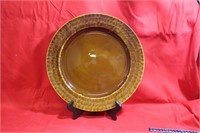 Large Tasia Brown Ceramic Platter