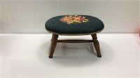 Vintage Stool with Needlepoint Top U15A