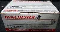 Winchester (100) Rounds 9mm Luger Ammunition
