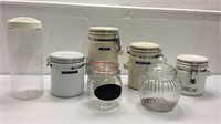 Seven Assorted Canisters K11B