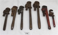7 pcs. Vintage Pipe Wrenches