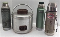 4 pcs. Vintage Thermoses