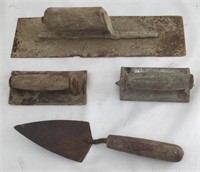 4 pcs. Antique / Vintage Bricklayers Tools